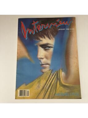 Interview Magazine Jan 1988 Michael J. Fox Cover Peter Max Ads